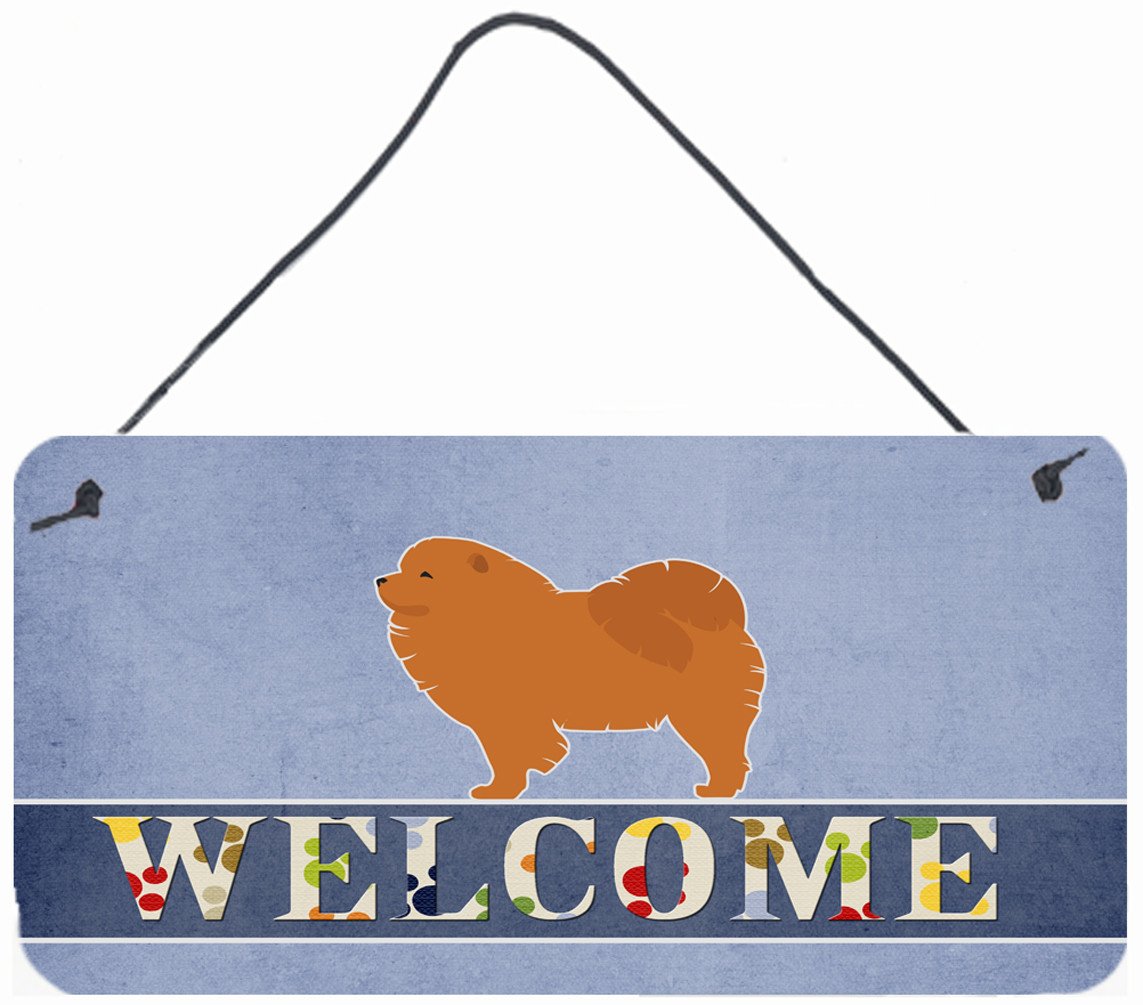Chow Chow Welcome Wall or Door Hanging Prints BB5555DS812 by Caroline&#39;s Treasures