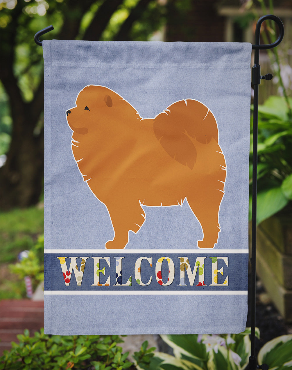 Chow Chow Welcome Flag Garden Size BB5555GF