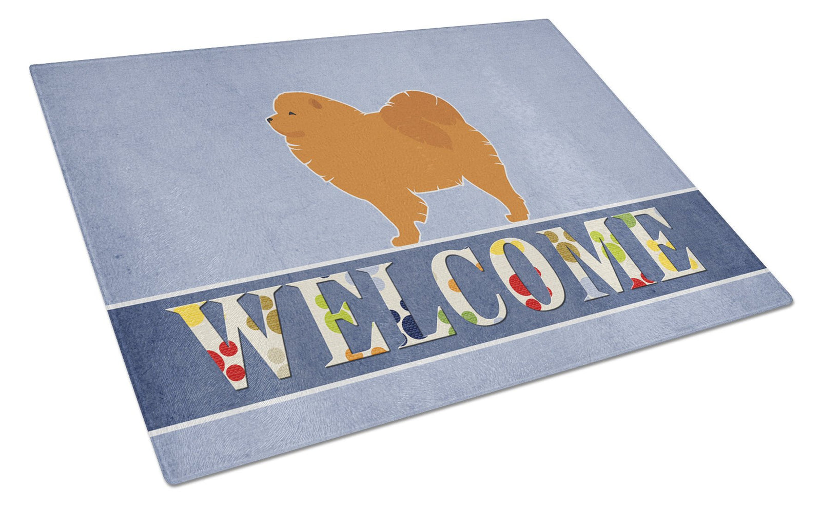 Chow Chow Welcome Glass Cutting Board Large BB5555LCB by Caroline's Treasures