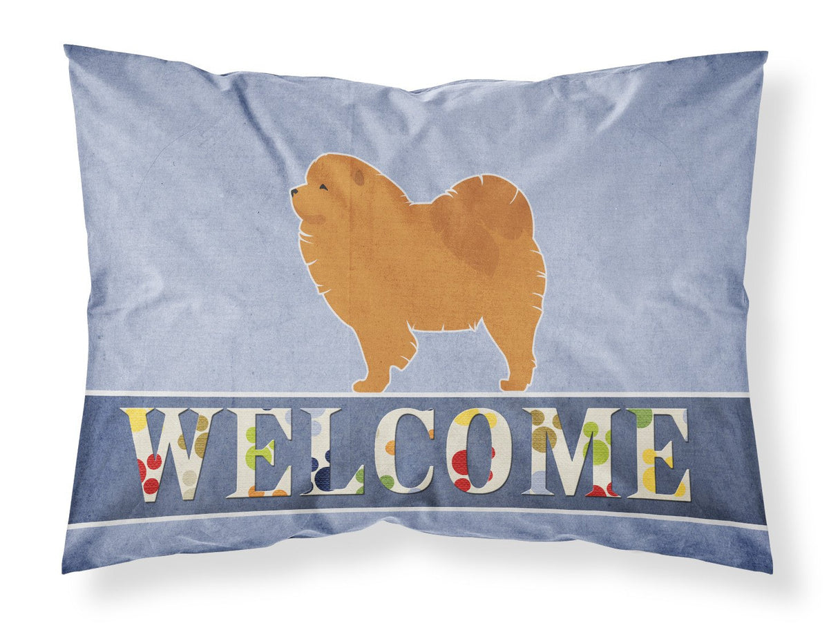 Chow Chow Welcome Fabric Standard Pillowcase BB5555PILLOWCASE by Caroline&#39;s Treasures