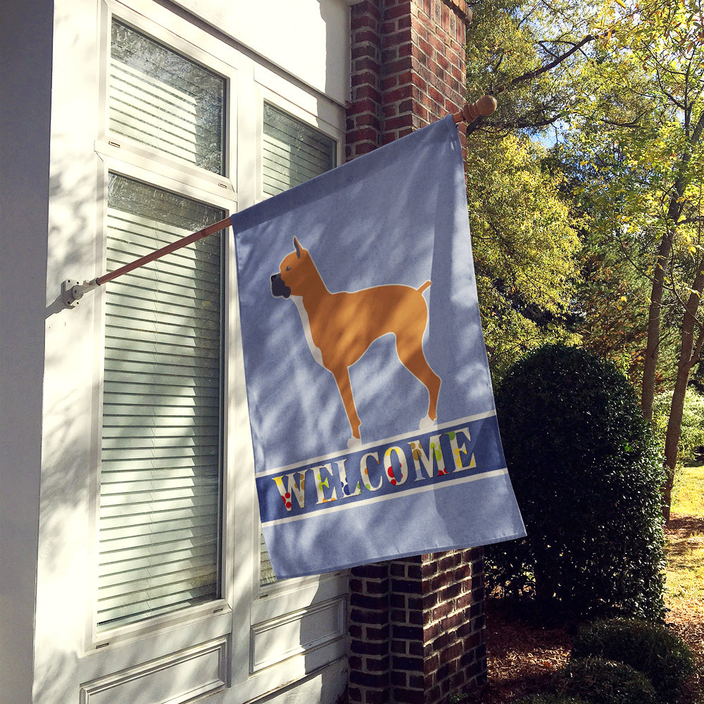Boxer Welcome Flag Canvas House Size BB5557CHF