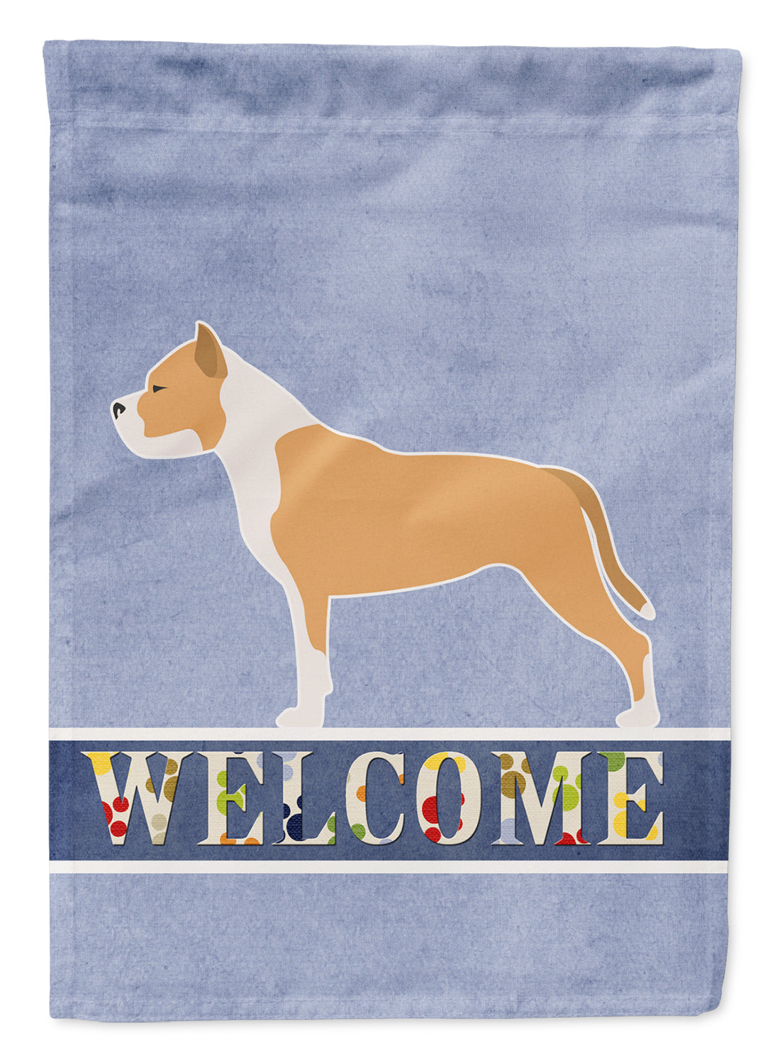 Staffordshire Bull Terrier Welcome Flag Garden Size BB5558GF  the-store.com.