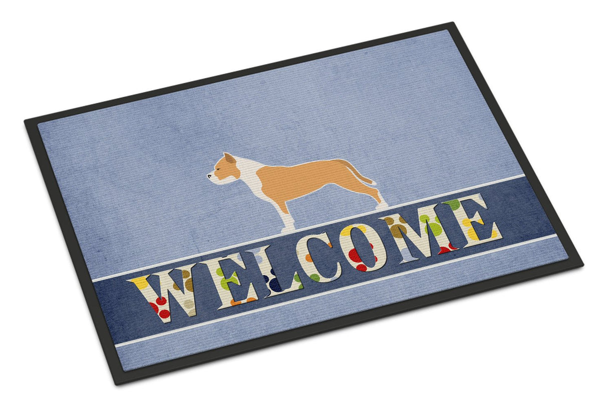 Staffordshire Bull Terrier Welcome Indoor or Outdoor Mat 24x36 BB5558JMAT by Caroline&#39;s Treasures