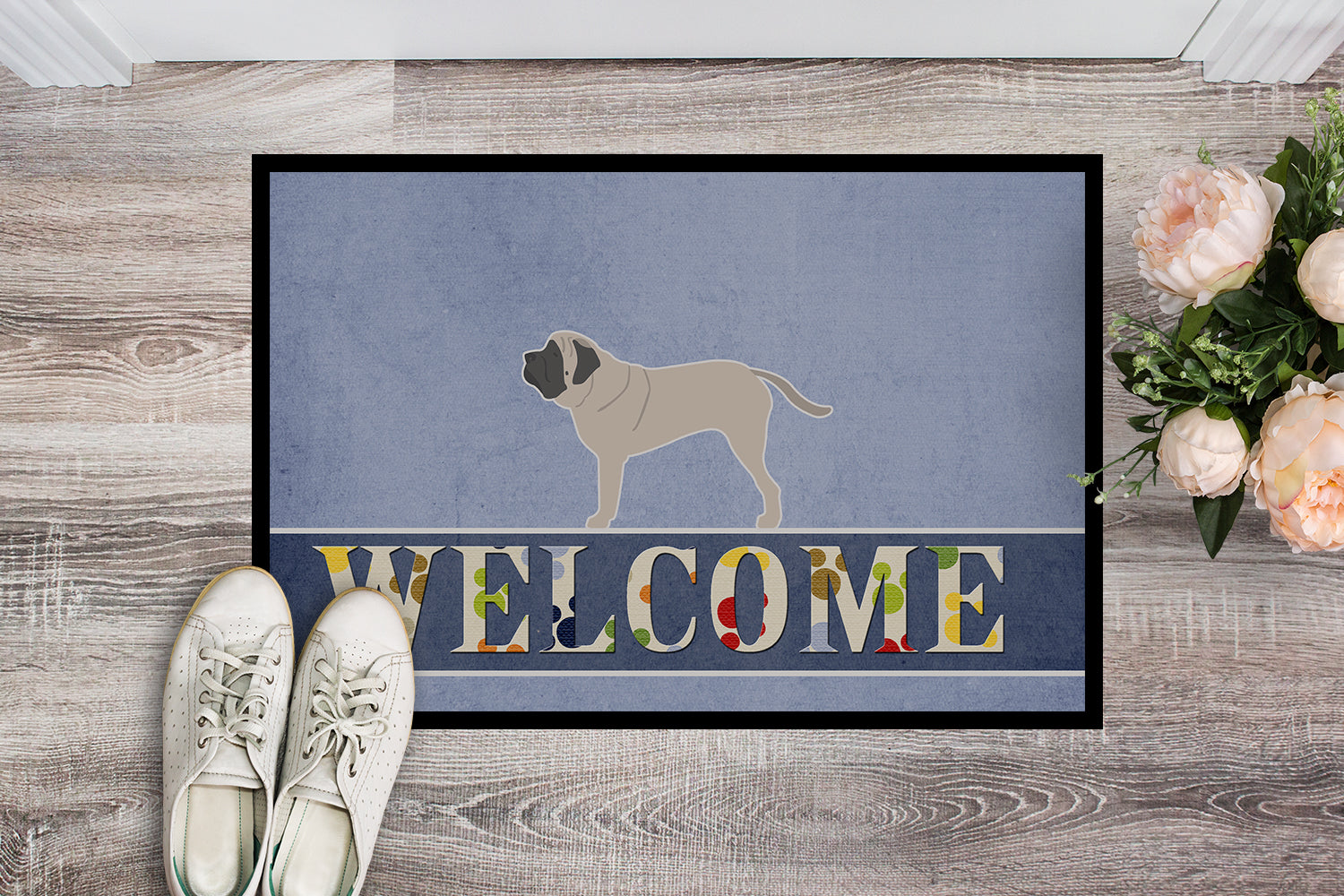 English Mastiff Welcome Indoor or Outdoor Mat 18x27 BB5560MAT - the-store.com
