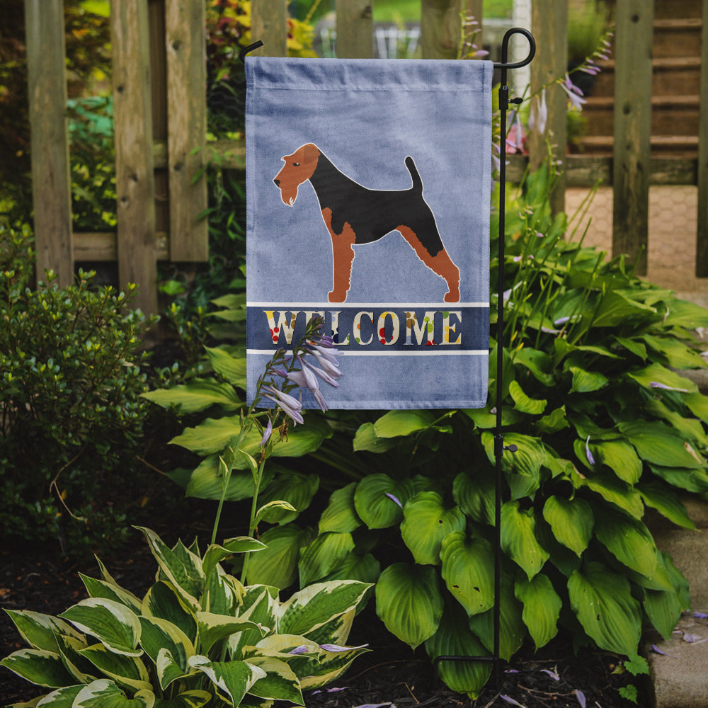 Airedale Terrier Welcome Flag Garden Size BB5561GF  the-store.com.