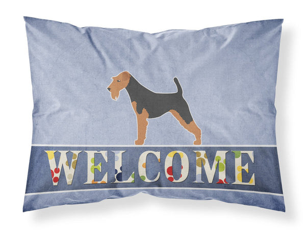 Airedale Terrier Welcome Fabric Standard Pillowcase BB5561PILLOWCASE by Caroline's Treasures