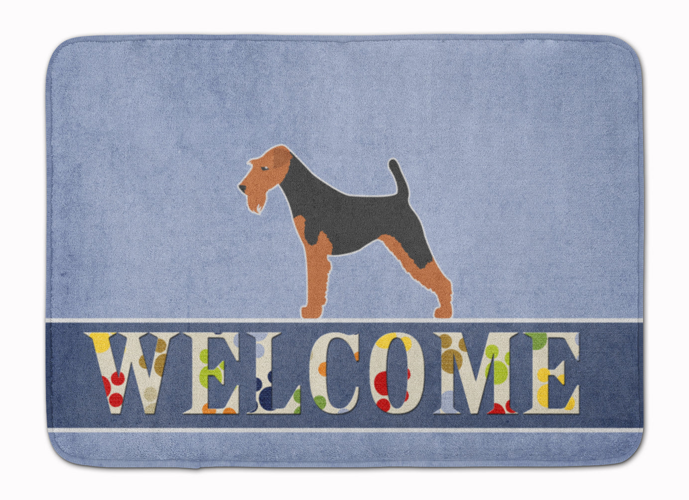 Airedale Terrier Welcome Machine Washable Memory Foam Mat BB5561RUG - the-store.com