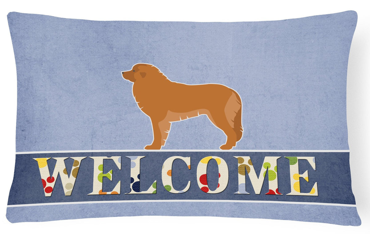 Leonberger Welcome Canvas Fabric Decorative Pillow BB5562PW1216 by Caroline&#39;s Treasures