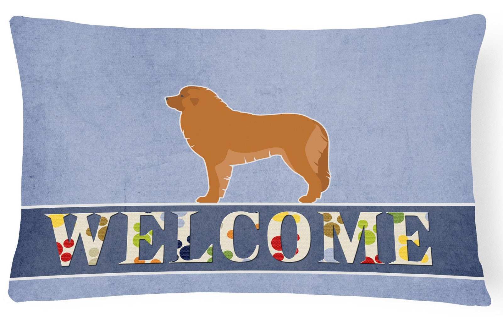 Leonberger Welcome Canvas Fabric Decorative Pillow BB5562PW1216 by Caroline's Treasures