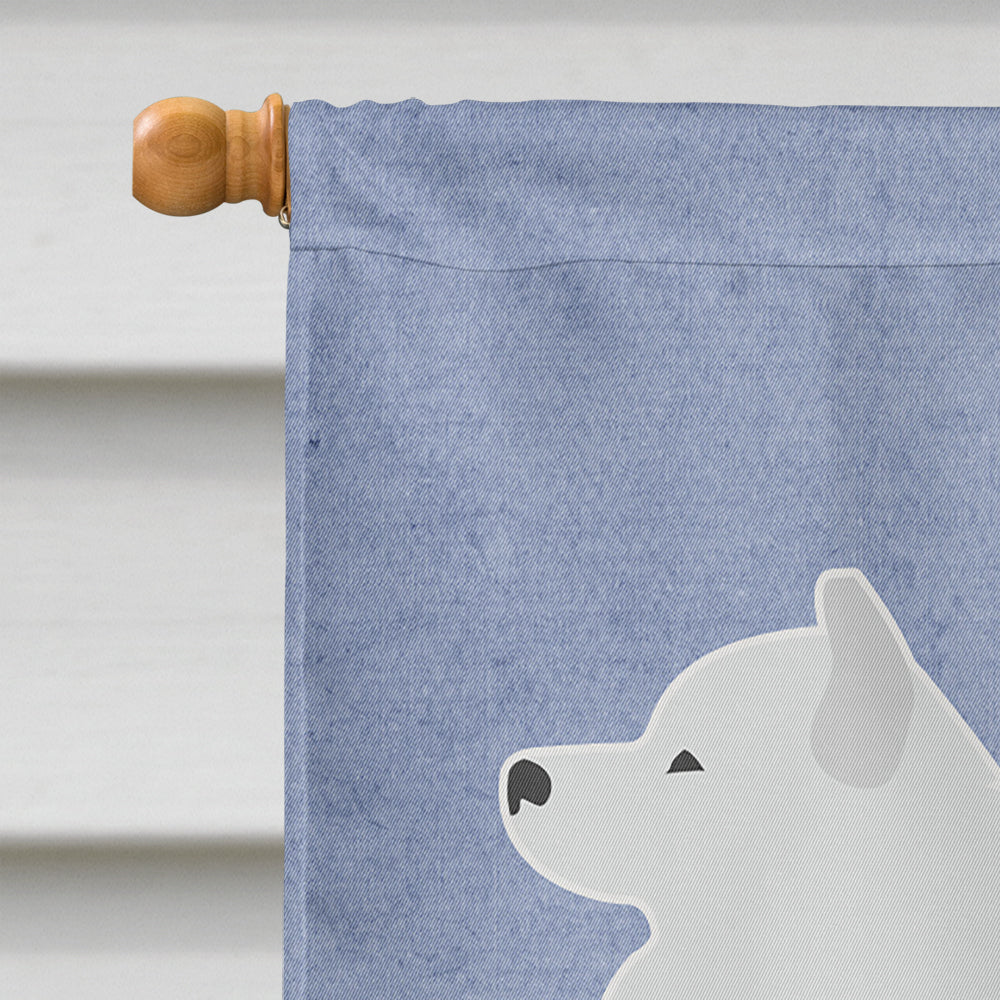 Samoyed Welcome Flag Canvas House Size BB5563CHF