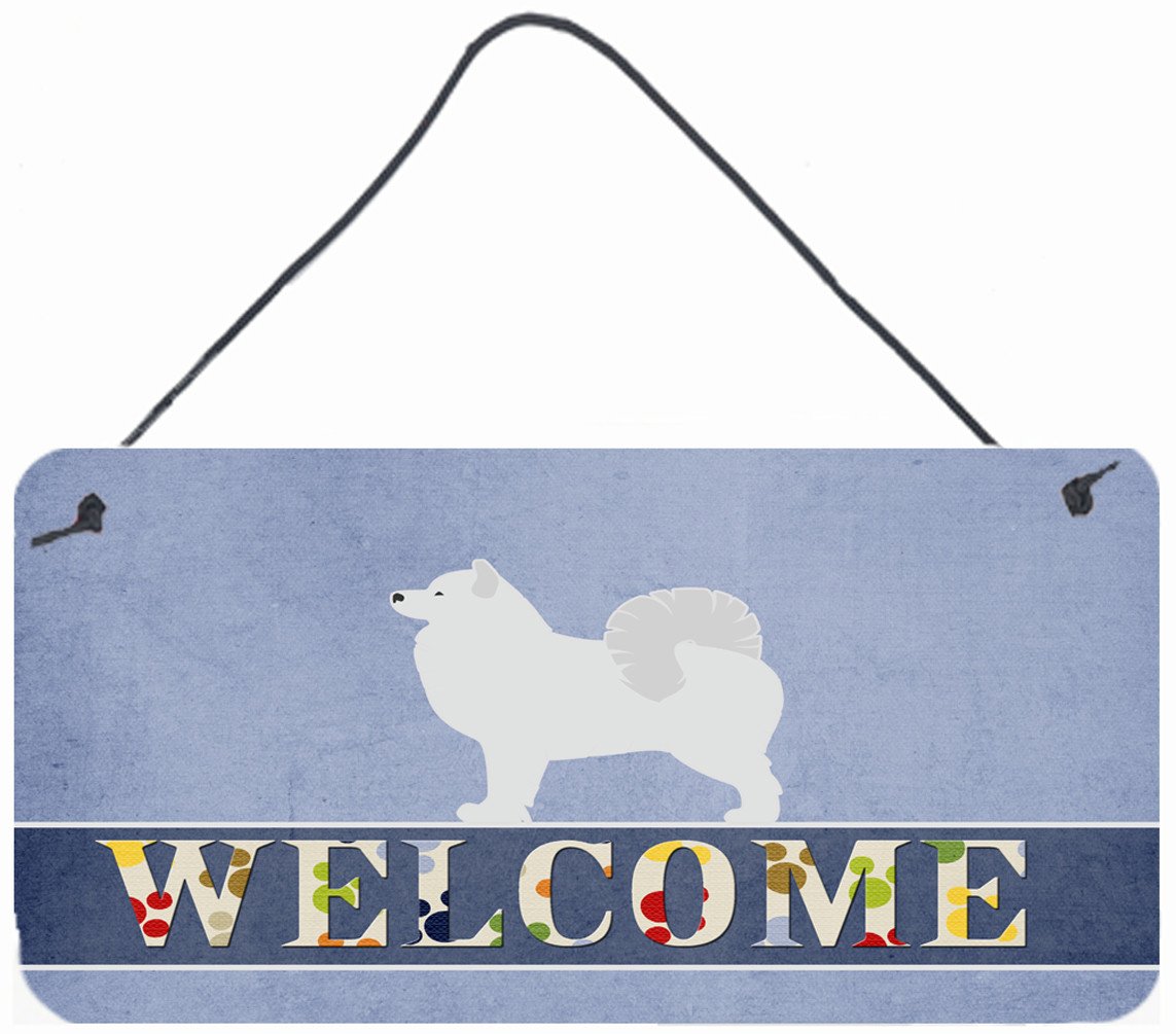 Samoyed Welcome Wall or Door Hanging Prints BB5563DS812 by Caroline's Treasures