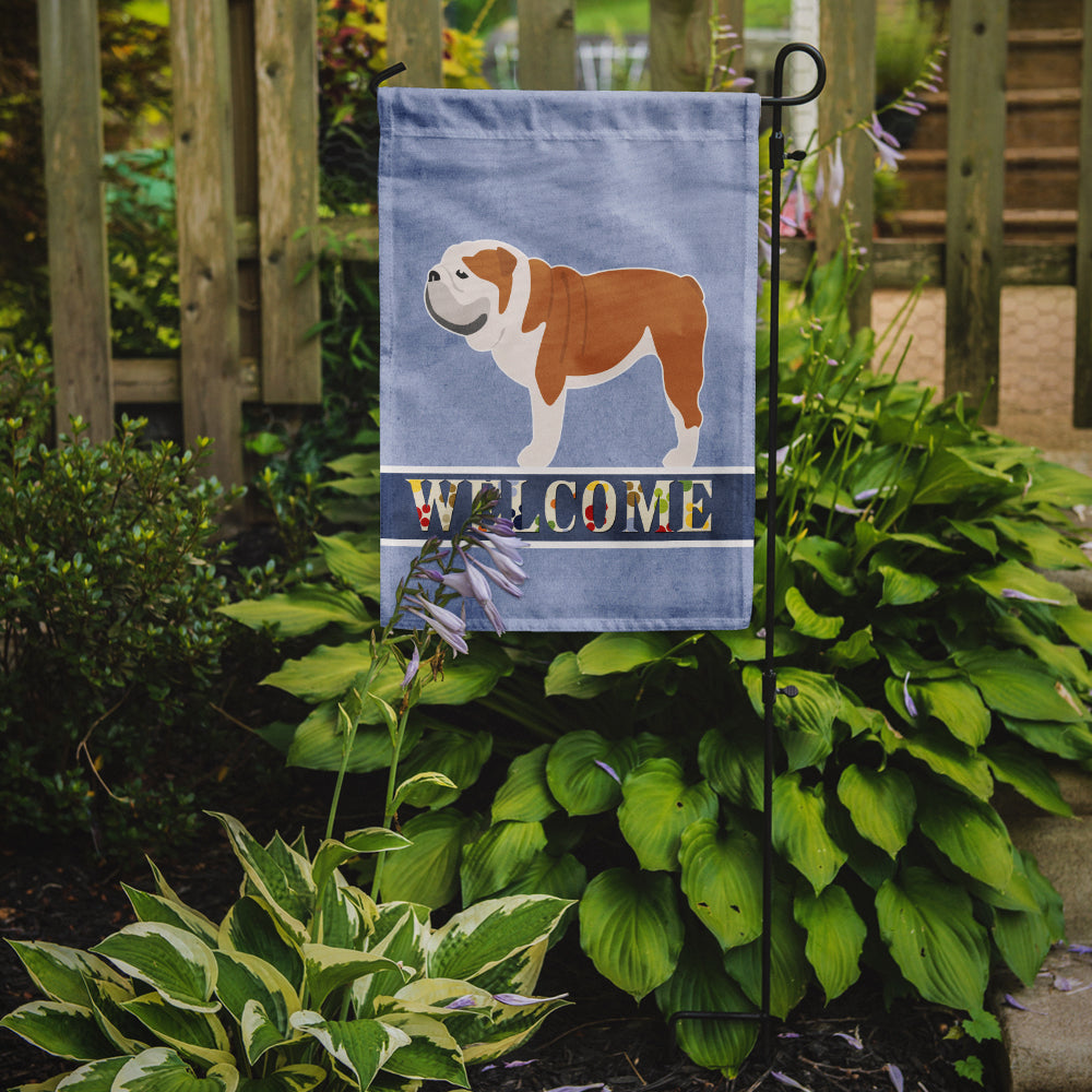 Caroline's Treasures English Bulldog Welcome Garden Flag - Outdoor Decorative Yard Flag BB5566GF