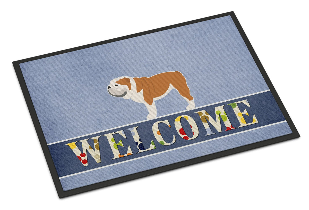 English Bulldog Welcome Indoor or Outdoor Mat 24x36 BB5566JMAT by Caroline&#39;s Treasures