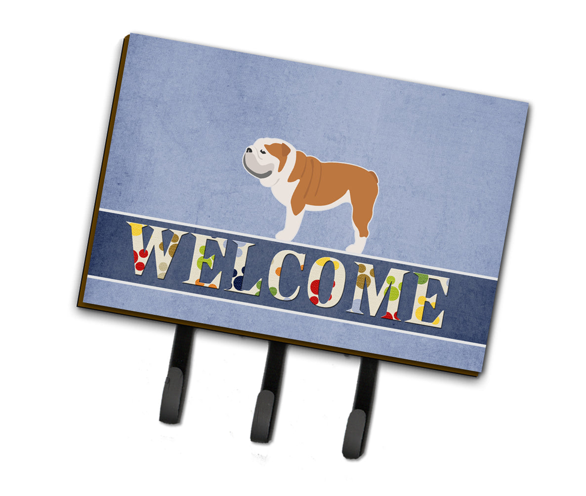 English Bulldog Welcome Leash or Key Holder BB5566TH68