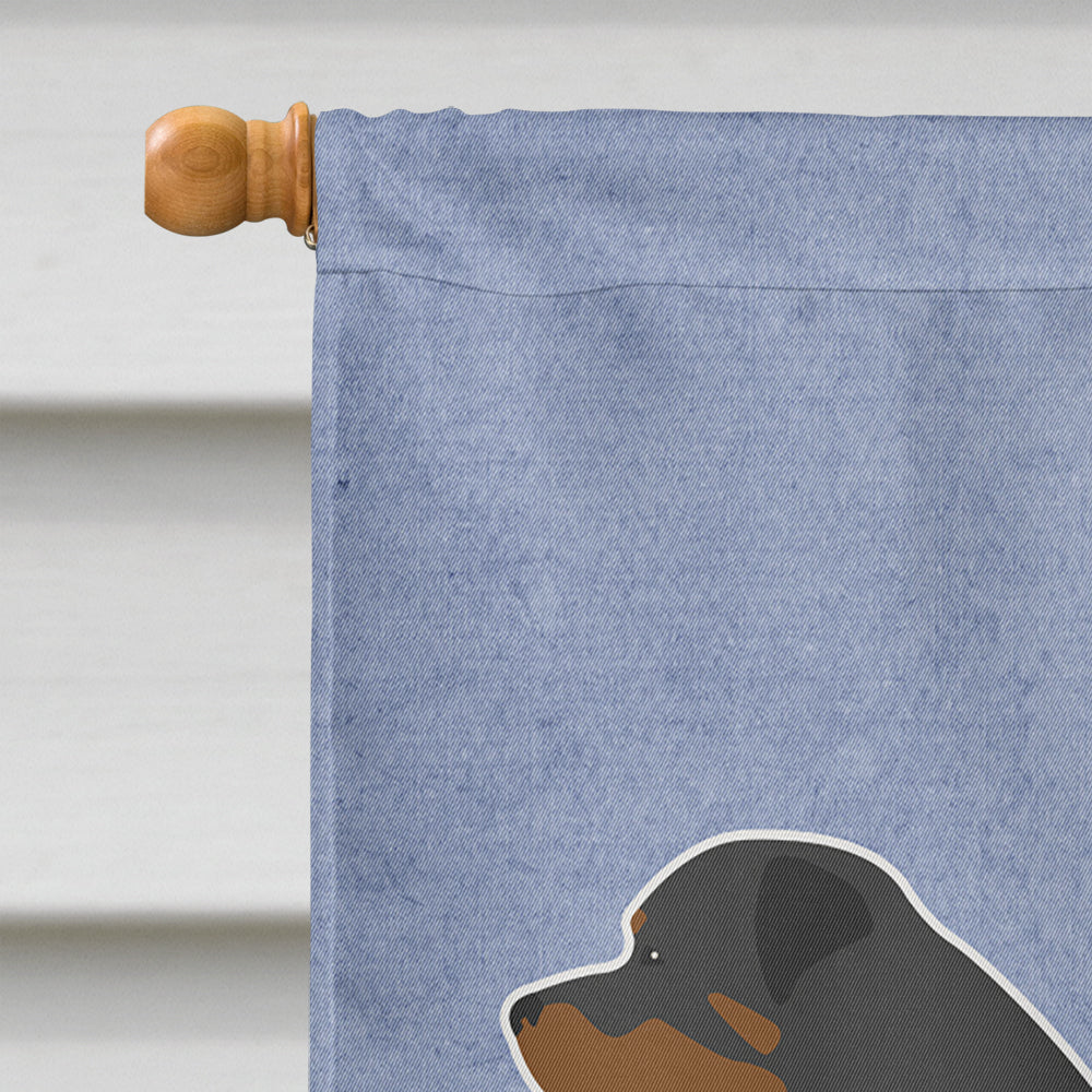 Rottweiler Welcome Flag Canvas House Size BB5570CHF