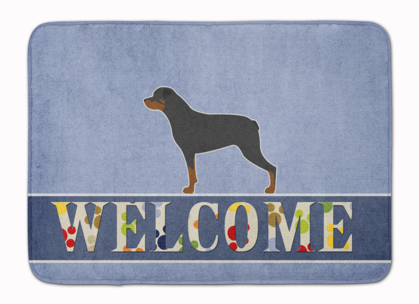 Rottweiler Welcome Machine Washable Memory Foam Mat BB5570RUG - the-store.com