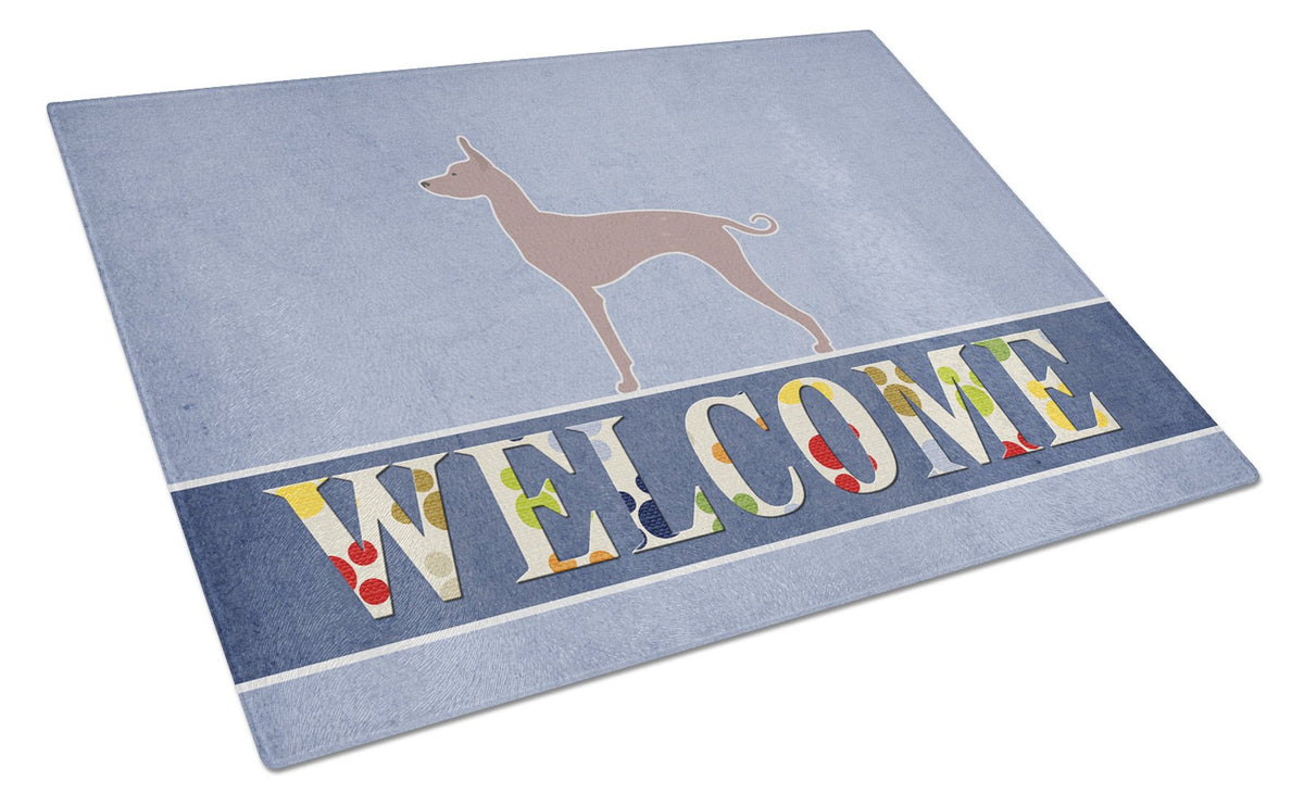 Dogo Argentino Welcome Glass Cutting Board Large BB5571LCB by Caroline&#39;s Treasures