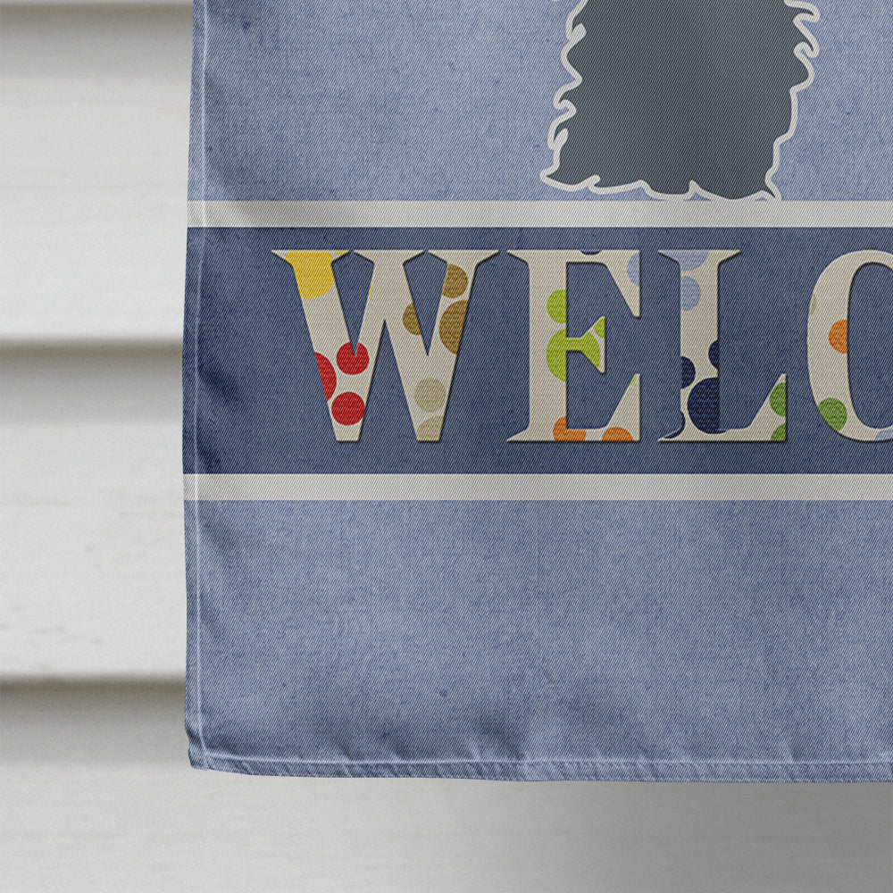 Portuguese Water Dog Welcome Flag Canvas House Size BB5572CHF  the-store.com.