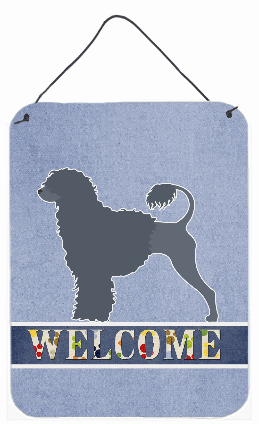 Portuguese Water Dog Welcome Wall or Door Hanging Prints BB5572DS1216 by Caroline&#39;s Treasures