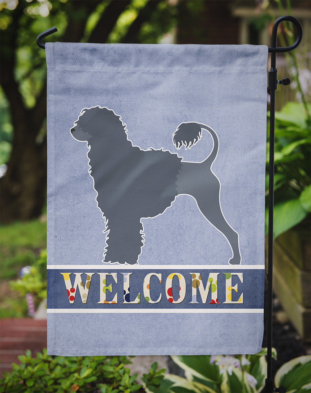 Portuguese Water Dog Welcome Flag Garden Size BB5572GF