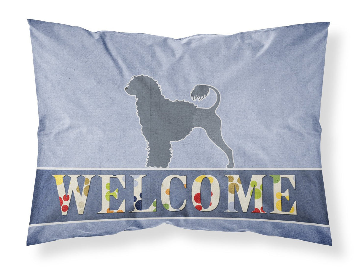 Portuguese Water Dog Welcome Fabric Standard Pillowcase BB5572PILLOWCASE by Caroline&#39;s Treasures