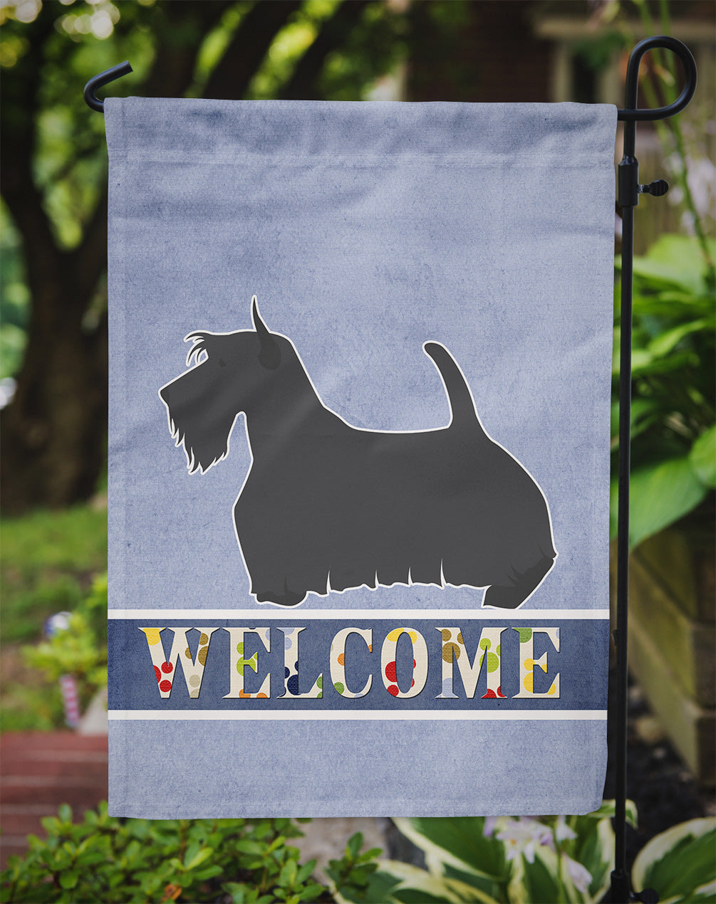 Drapeau de bienvenue Scottish Terrier taille jardin BB5573GF