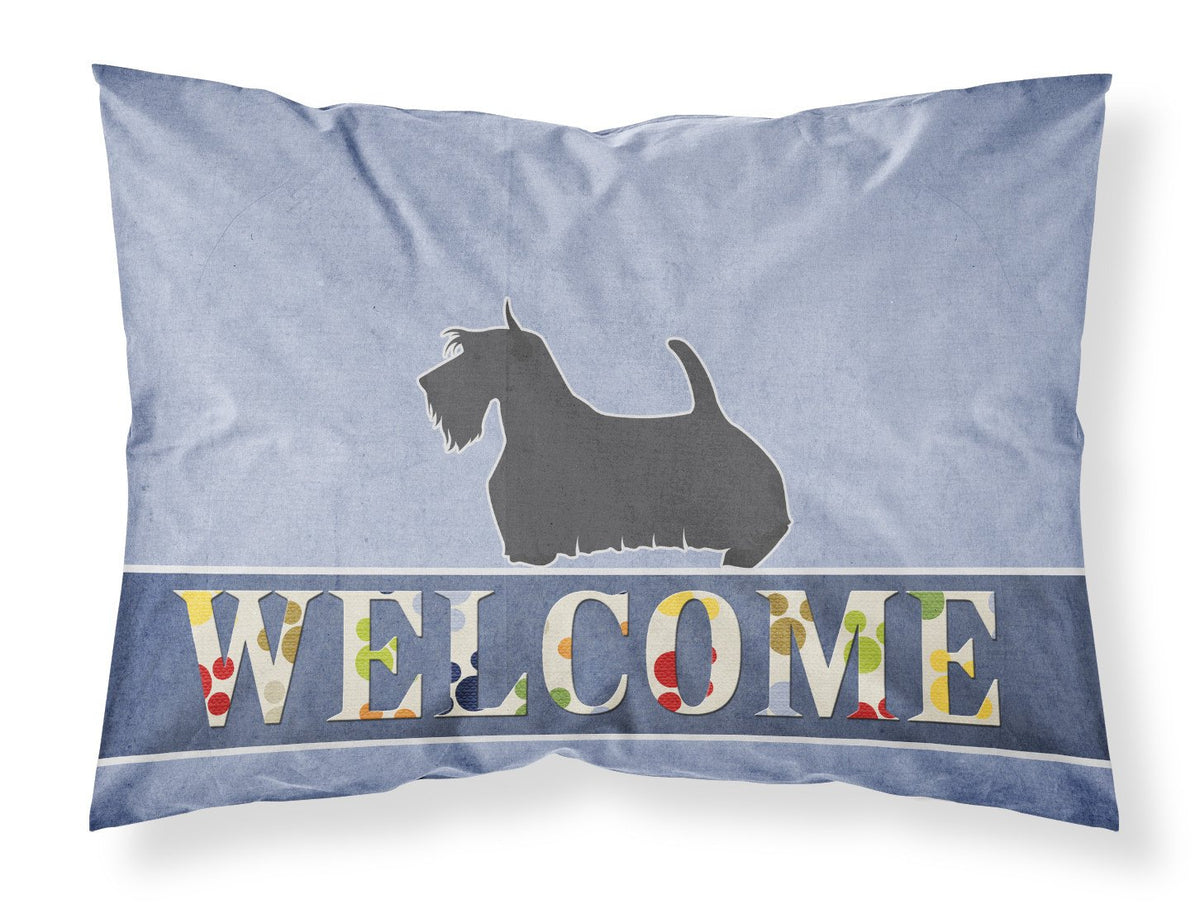 Scottish Terrier Welcome Fabric Standard Pillowcase BB5573PILLOWCASE by Caroline&#39;s Treasures