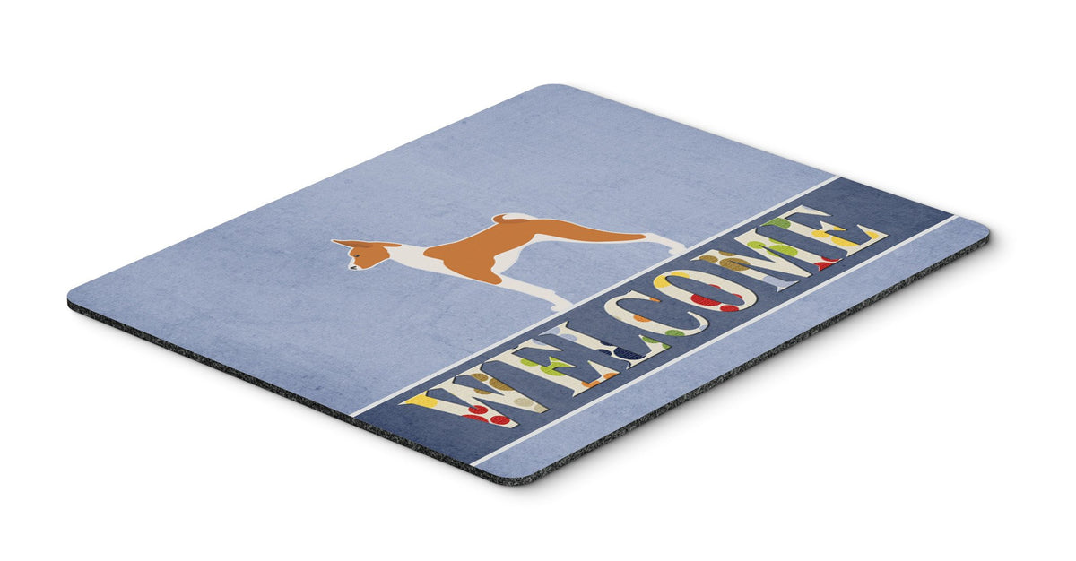 Basenji Welcome Mouse Pad, Hot Pad or Trivet BB5578MP by Caroline&#39;s Treasures