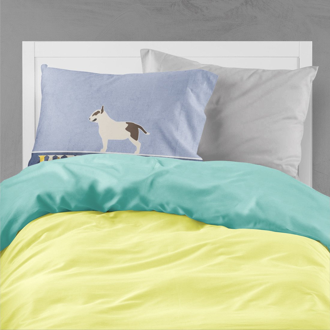 Bull Terrier Welcome Fabric Standard Pillowcase BB5582PILLOWCASE by Caroline's Treasures