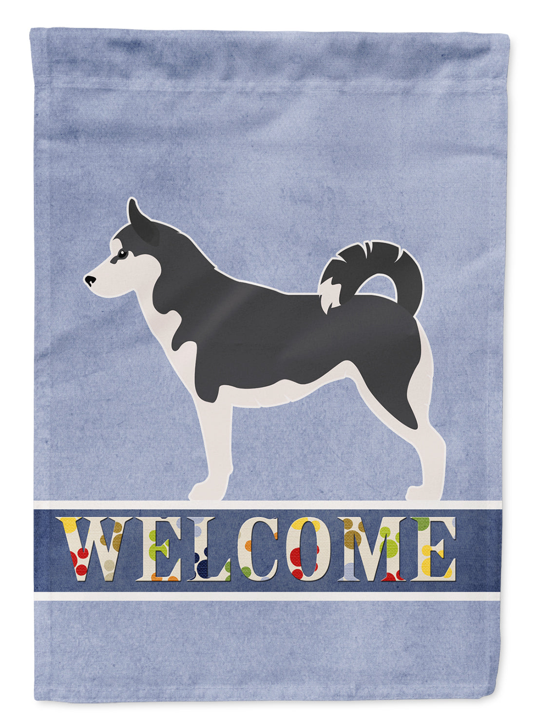 Siberian Husky Welcome Flag Canvas House Size BB5584CHF  the-store.com.