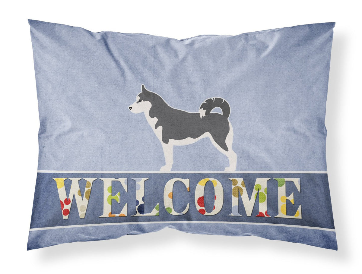 Siberian Husky Welcome Fabric Standard Pillowcase BB5584PILLOWCASE by Caroline&#39;s Treasures
