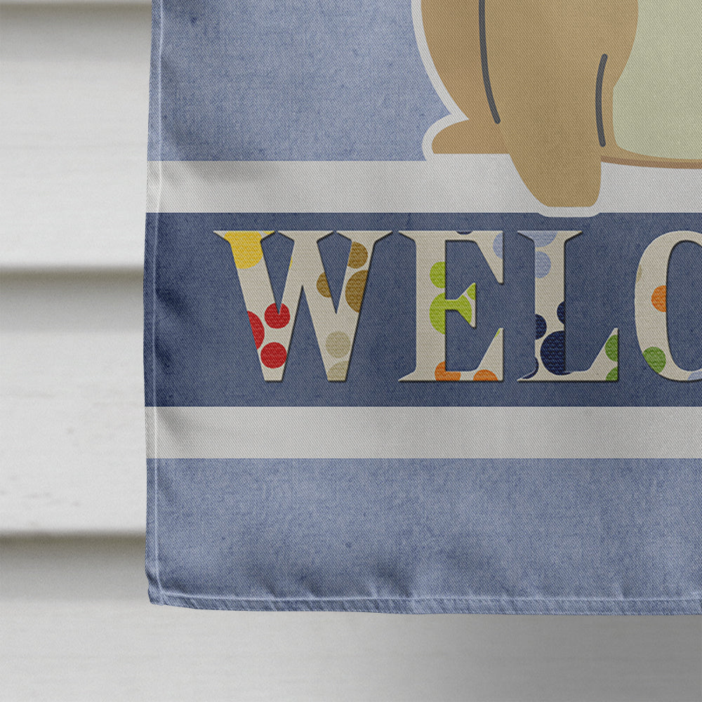 French Bulldog Cream Welcome Flag Canvas House Size BB5591CHF  the-store.com.