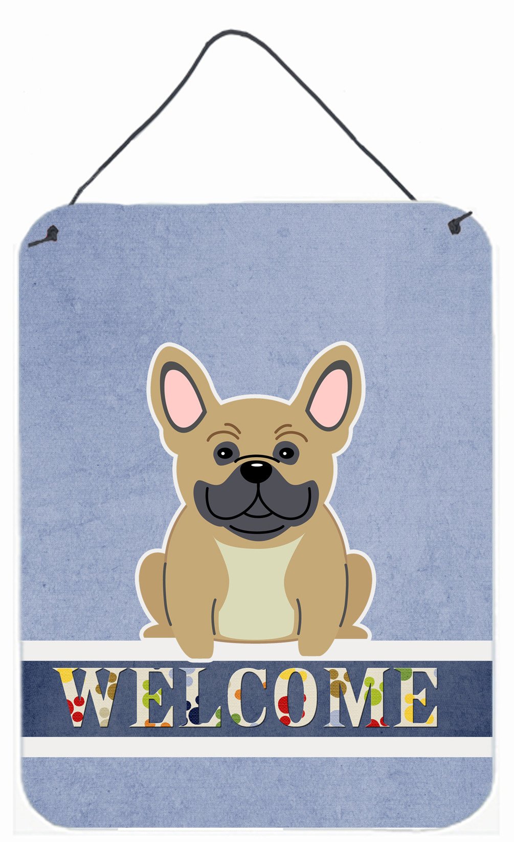 French Bulldog Cream Welcome Wall or Door Hanging Prints BB5591DS1216 by Caroline&#39;s Treasures