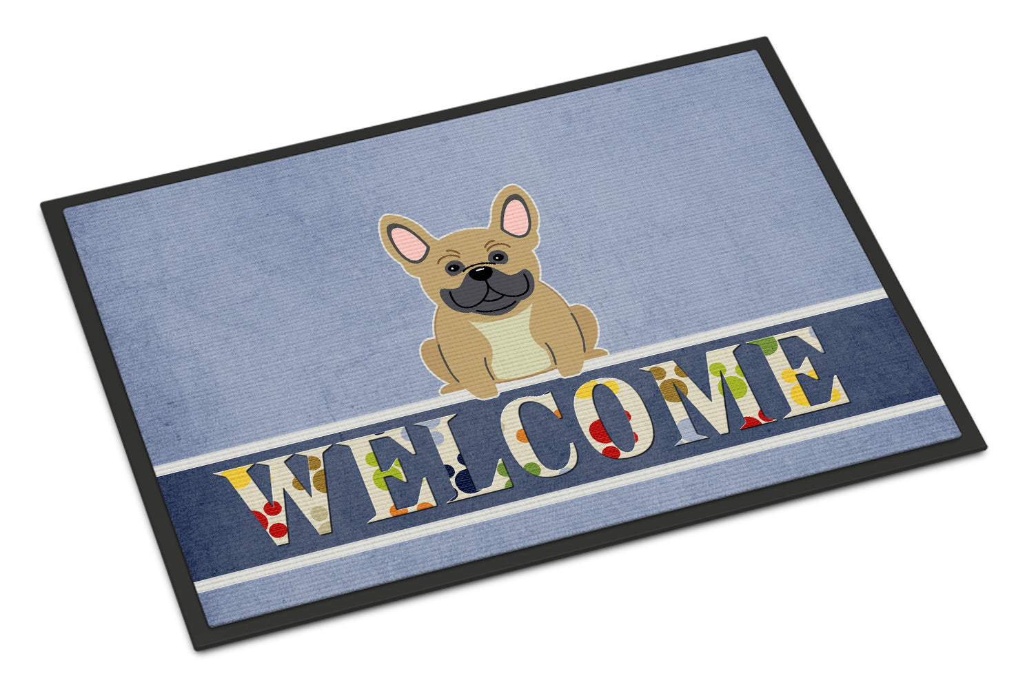 French Bulldog Cream Welcome Indoor or Outdoor Mat 18x27 BB5591MAT - the-store.com
