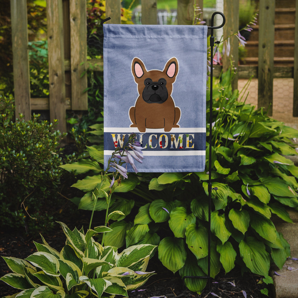 French Bulldog Brown Welcome Flag Garden Size BB5594GF