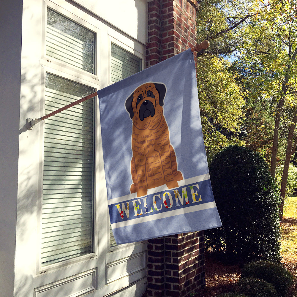 Mastiff Brindle Welcome Flag Canvas House Size BB5596CHF  the-store.com.