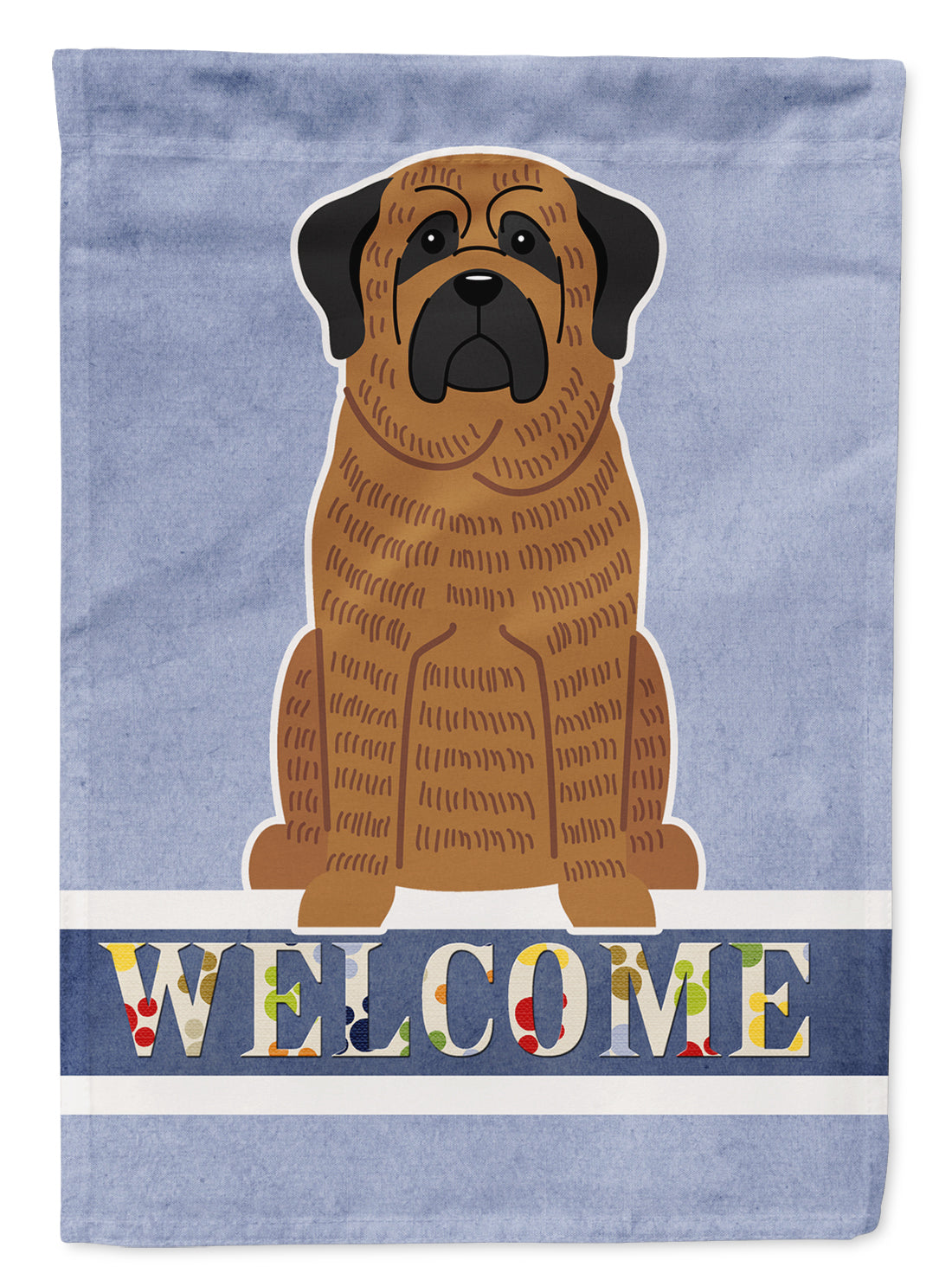 Mastiff Brindle Welcome Flag Canvas House Size BB5596CHF  the-store.com.