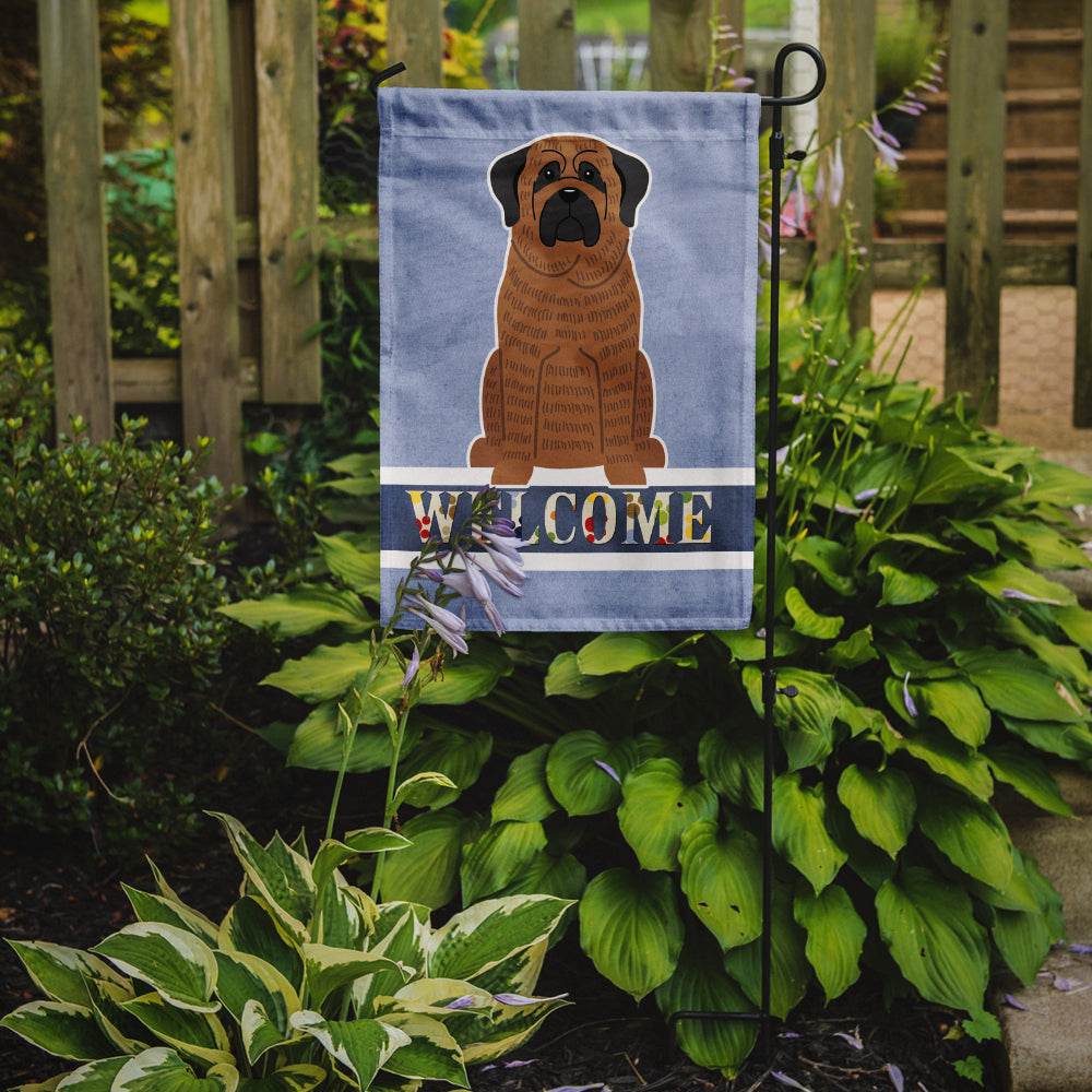 Mastiff Brindle Welcome Flag Garden Size BB5596GF