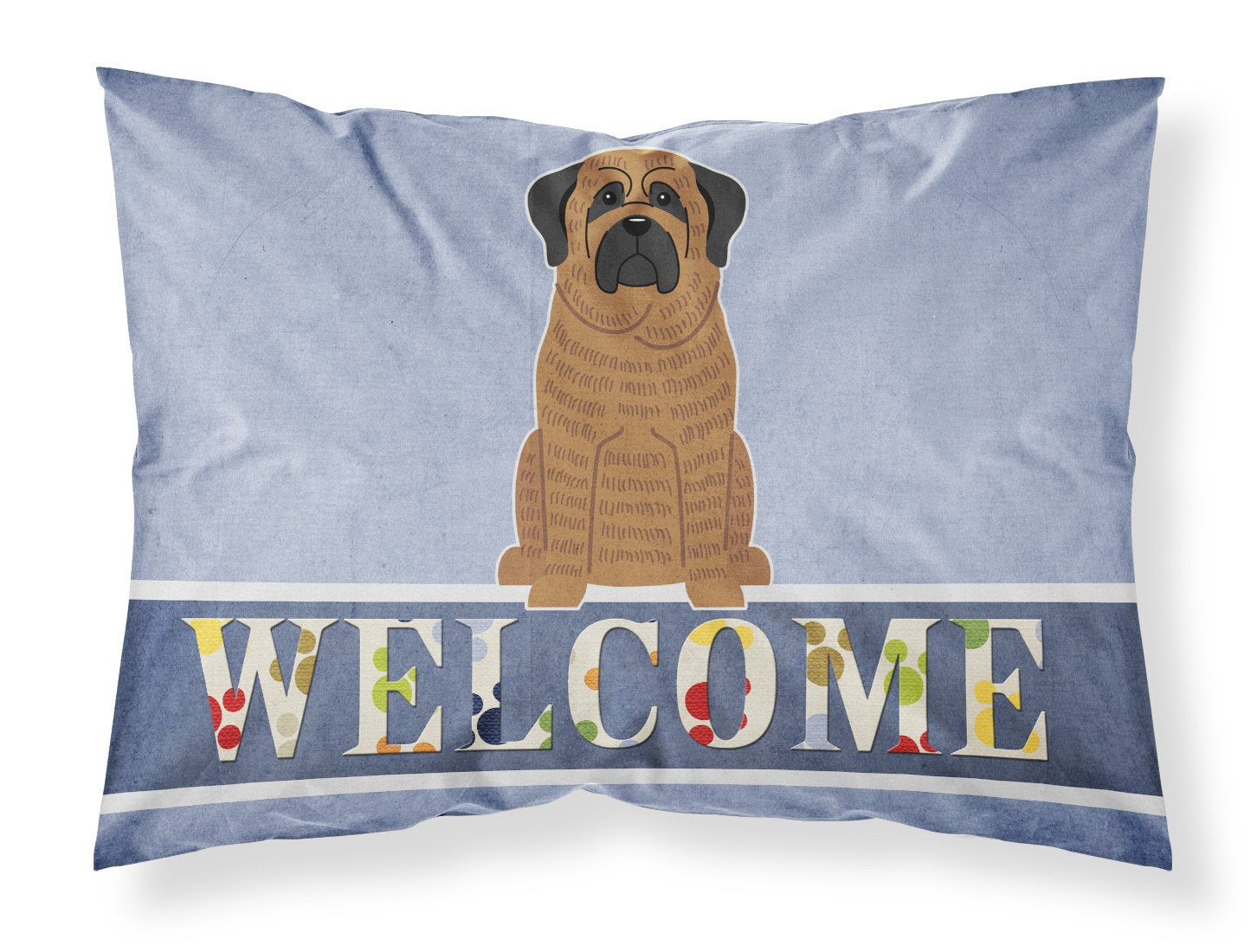 Mastiff Brindle Welcome Fabric Standard Pillowcase BB5596PILLOWCASE by Caroline's Treasures