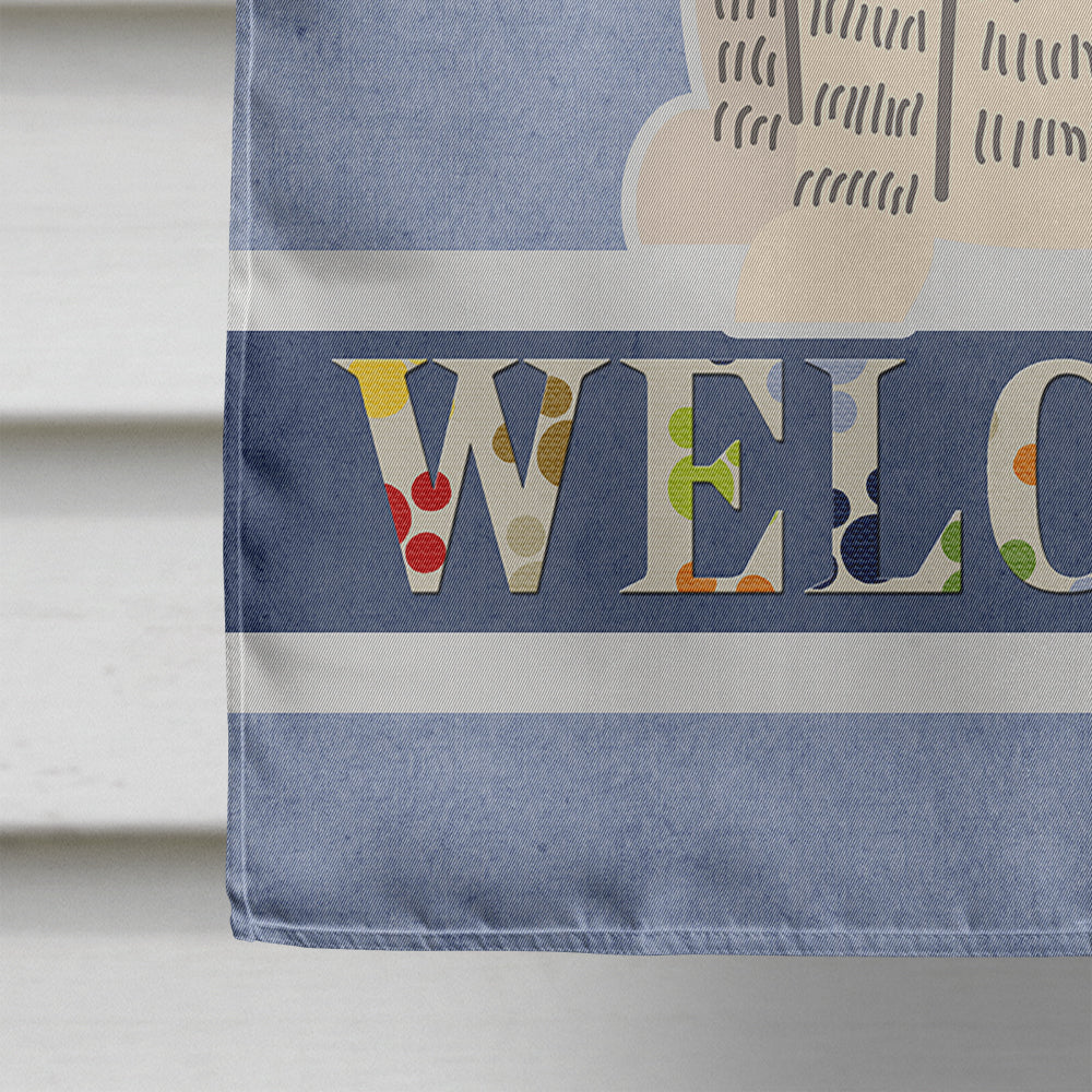 Mastiff Brindle White Welcome Flag Canvas House Size BB5597CHF  the-store.com.