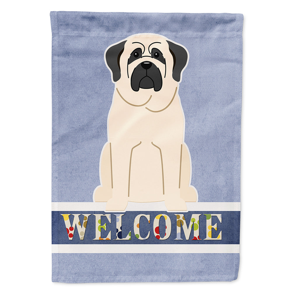 Mastiff White Welcome Flag Canvas House Size BB5598CHF