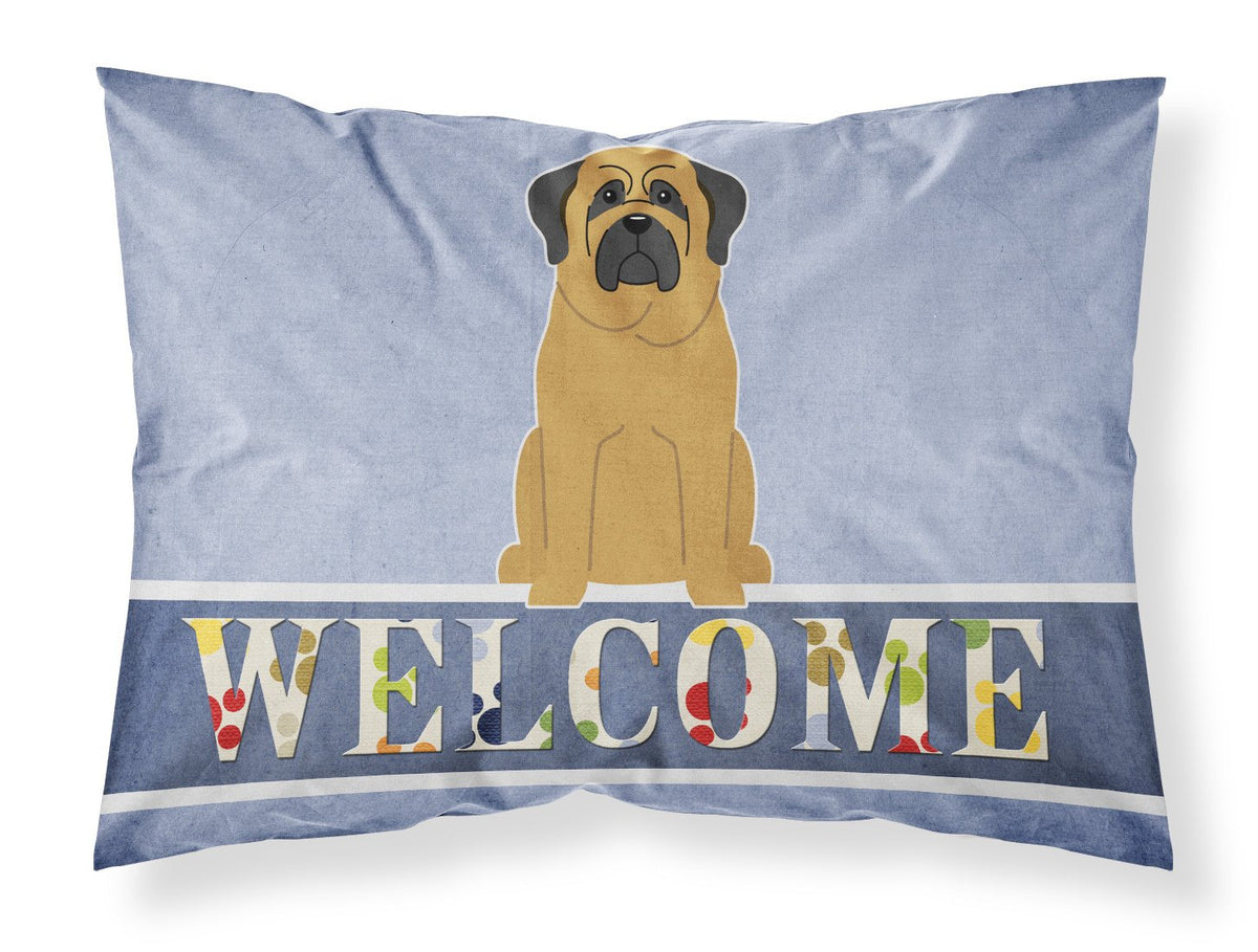 Mastiff Welcome Fabric Standard Pillowcase BB5599PILLOWCASE by Caroline&#39;s Treasures