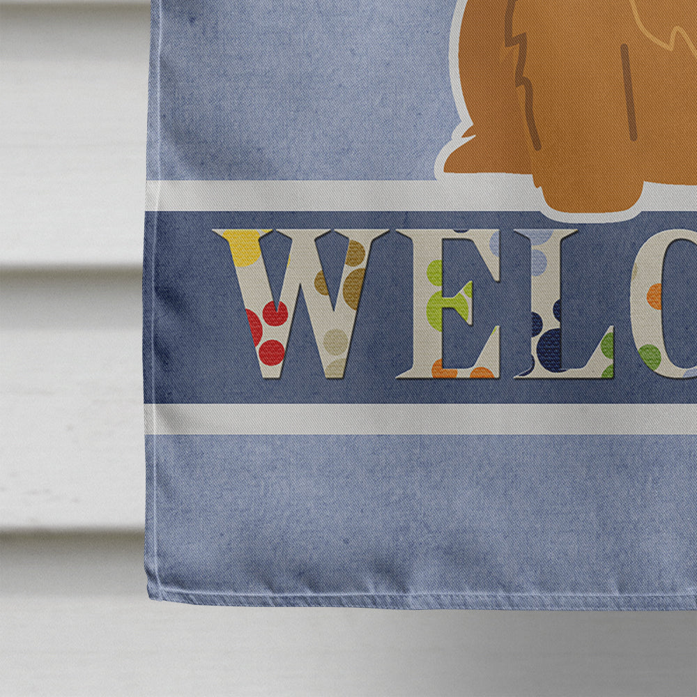 Norwich Terrier Welcome Flag Canvas House Size BB5601CHF