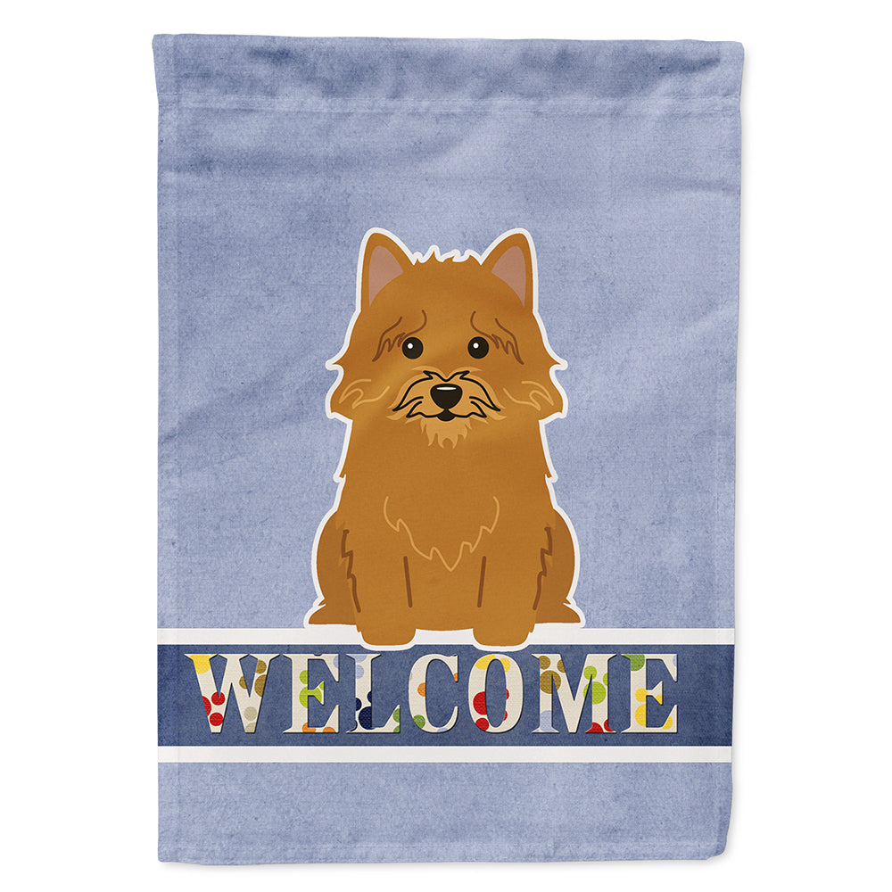 Norwich Terrier Welcome Flag Canvas House Size BB5601CHF  the-store.com.