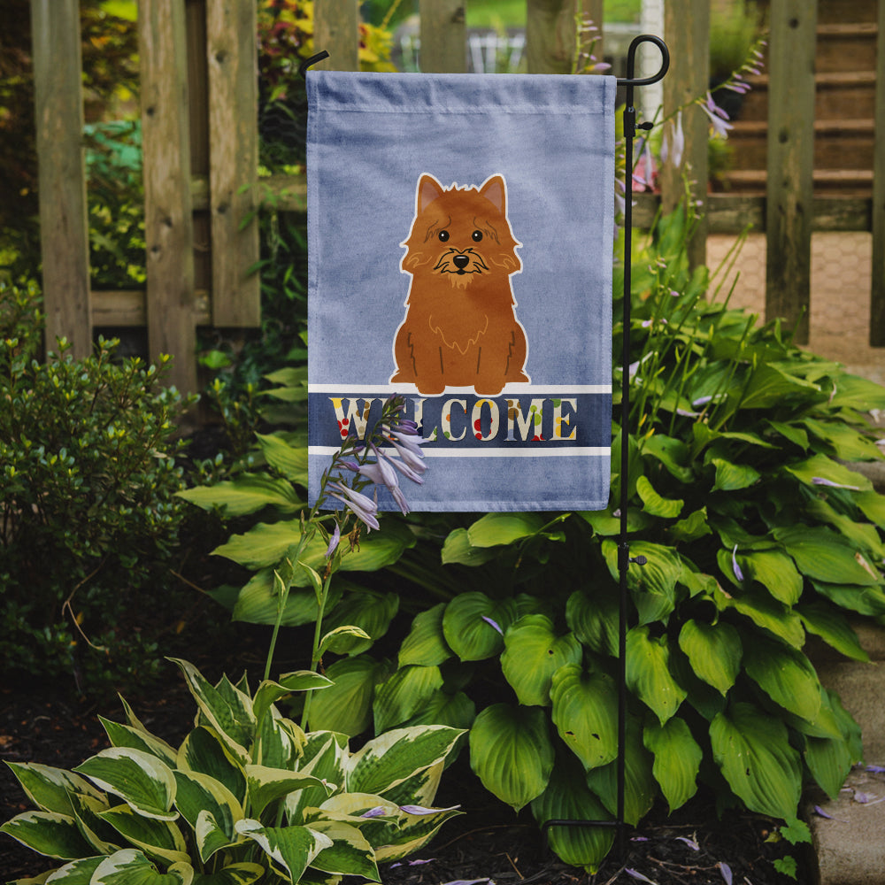 Caroline's Treasures Norwich Terrier Welcome Garden Flag - Outdoor Decorative Yard Flag BB5601GF