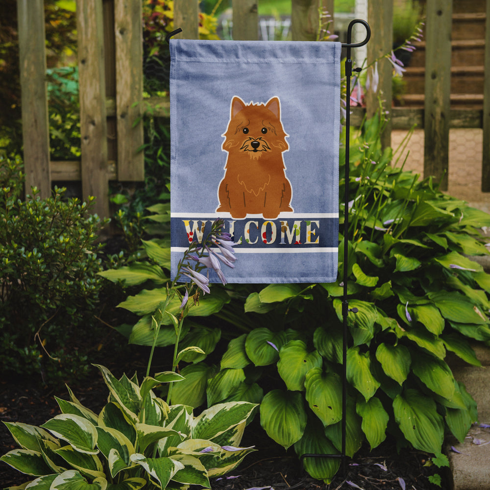 Norwich Terrier Welcome Flag Garden Size BB5601GF