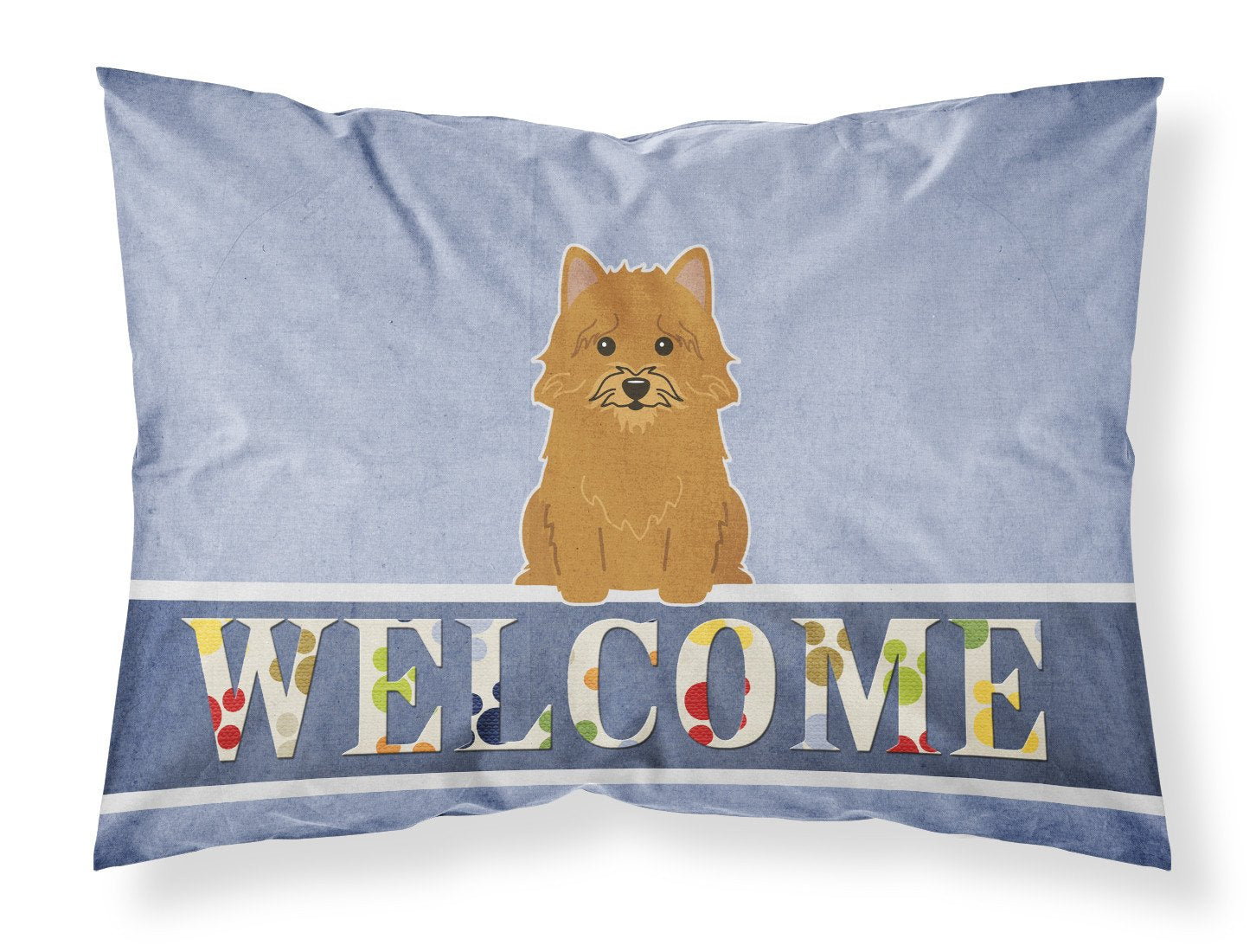 Norwich Terrier Welcome Fabric Standard Pillowcase BB5601PILLOWCASE by Caroline's Treasures
