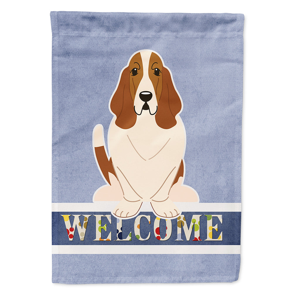 Basset Hound Welcome Flag Canvas House Size BB5602CHF  the-store.com.