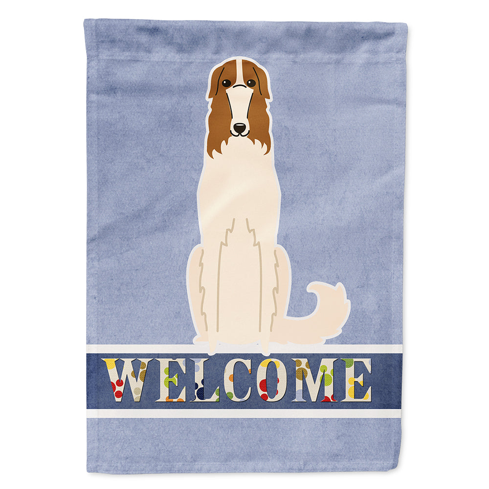 Borzoi Welcome Flag Canvas House Size BB5604CHF  the-store.com.