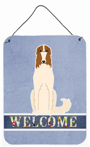Borzoi Welcome Wall or Door Hanging Prints BB5604DS1216 by Caroline's Treasures